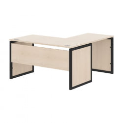 Стол письменный угловой левый КСТЕН-КП КСКПCТ 1415 Л Бук Тиара Антрацит / XTEN-QP XQPCT L