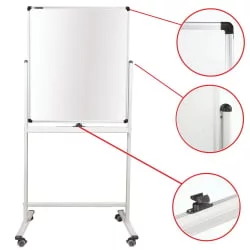 Доска магнитно-маркерная 2-сторонняя БРАУБЕРГ ПРЕМИУМ на стенде 60х90 см / BRAUBERG PREMIUM