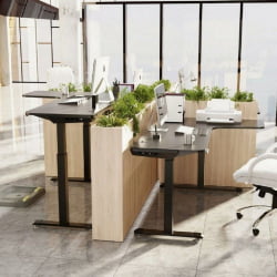 Угловой компьютерный стол ЕУРЕКА ЕРК-ЕГД-Л60Р-Б-УС / EUREKA ERK-EGD-L60R-B-US