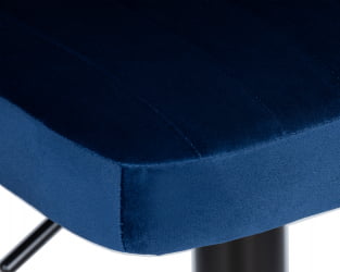 Стул барный ДОБРИН CХАРЛЙ БЛАCК (синий велюр (МДЖ9-117)) / DOBRIN CHARLY BLACK (MJ9-117))