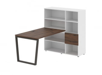Рабочая станция ЕДИС ЕВРСТ 1213 Дуб Денвер темный Мокко Белый / EDIS EVRST