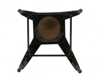 Стул барный ТОЛИКС черный глянцевый + темное дерево КД / TOLIX KD