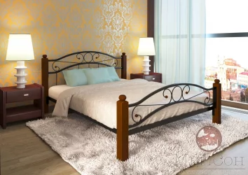 Кровать Надежда Лукс плус 1200х2000 Черная / Lux plus