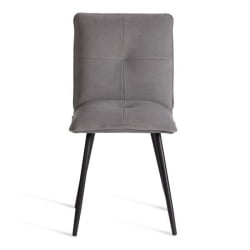 Стул обеденный Свеет велюр, серый/черный, 29, 46х55х88 / Sweet