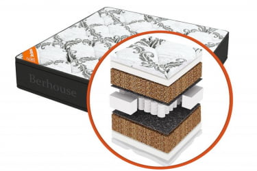 Матрас Мега кокос 30 ТФК Грай Нигхт (Берхоусе) Размер: 2000х2000 мм / Mega TFK Gray Night (Berhouse)