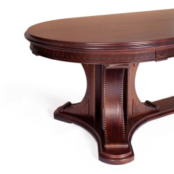 Стол ВЕРСАЛ овальный бук, мдф, 300 (350/400) х 110 х 78 см, Тобаcко / VERSAL Tobacco