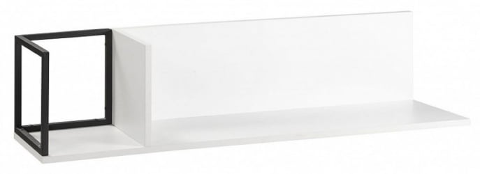 Полка в гостиную Ситй средняя белый / City