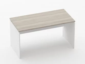Стол прямой Дека ЛДСП каркас 75.07.14 Дуб Сантана светлый/Белый / Deka