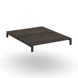 Двойной стол надставка на две опорные тумбы CОНCЕПТ CН.ДСН-006 Дуб Мали Черный / CONCEPT CN.DSN-006