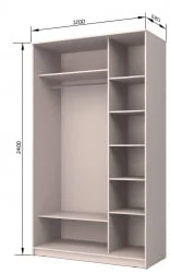 Шкаф-купе Хит-24-12-77 Париж Ясень шимо темный