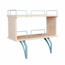 Полка задняя двухъярусная к столу Полка_зз 1/750 (Полка_зз 7/750) Клен Бежевый / Polka_zz (Polka_zz