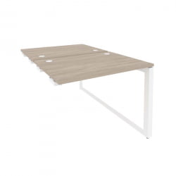Стол-приставка двойной на О-образном м/к к опорым элем. ОНИКС О.МО-Д.СПР-1.7 Дуб Аттик/Белый / ONIX O.MO-D.SPR-1.7