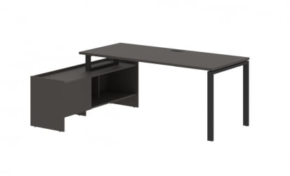 Стол с тумбой ЕДИС ЕУCТ 19814 Мокко Черный / EDIS EUCT