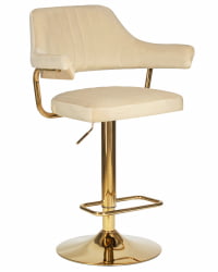 Стул барный ДОБРИН CХАРЛЙ ГОЛД (бежевый велюр (МДЖ9-10)) / DOBRIN CHARLY GOLD (MJ9-10))