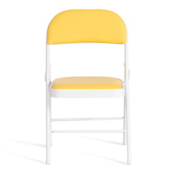 Складной стул ФОЛДЕР (мод. 3022Г) каркас: металл, сиденье/спинка: экокожа, 46.5 х 47.5 х 79 см, йеллов (желтый) / вхите (белый) / FOLDER (mod. 3022G) yellow white