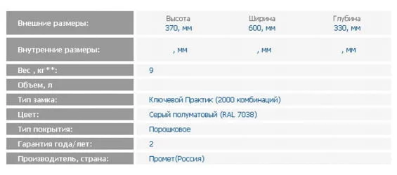 Индивидуальный шкаф кассира АМБ-30/4 / AMB-30/4