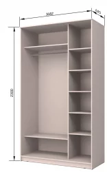 Шкаф-купе эконом Хит-23-17-11 Дуб млечный