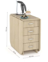 Стол-тумба Глория 606 К Дуб сонома