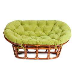 Диван МАМАСАН/МАМАСАН 23/02 В /с подушкой/ подушка 182х119 см, 169х102х80 см, Когнаc (коньяк), флок, олива, 23 / MAMASAN/МАМАСАН W Cognac