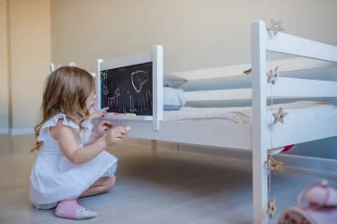 Съемный борт с грифельной доской РооРоом ВК-55 Белый / RooRoom VK-55