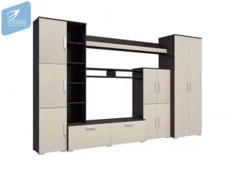 Классическая стенка в гостиную Атлантида 5 Венге Дуб молочный