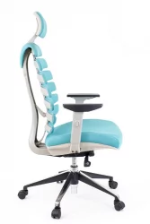 Эргономичное кресло Ерго Блаcк ткань Бирюзовый / Ergo Black