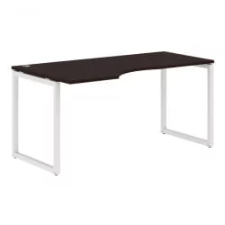 Стол письменный левый КСТЕН-К КСКCЕТ 169 Л Легно темный Белый / XTEN-Q XQCET L