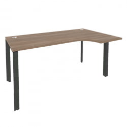 Стол эргономичный правый на П-образном м/к ОНИКС О.МП-СА-1Р Дуб Аризона/Антрацит / ONIX O.MP-SA-1R