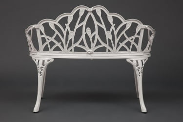 Скамья Сеcрет Де Маисон Страусс (Штраус) алюминиевый сплав, 99хх56х76см, буттер вхите / Secret De Maison Strauss butter white
