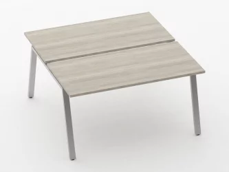 Письменный стол для двоих Дека Л-обр. каркас 73.145.14 Дуб Сантана светлый / Deka