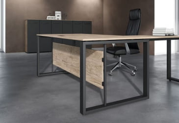 Стол руководителя ЕНИО ЕСТ 169Х Кария Пальмира/Антрацит / ENIO EST 169H