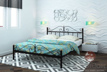 Кровать Диана Плус 1200х2000 Черная / Plus