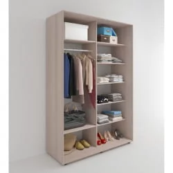 Шкаф в гостиную Акцент-Дуэт КЛ 1000х600 Ясень шимо светлый