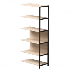 Полустеллаж металлический высокий (приставной) Еверпроф ЕВО 254Н009 Дуб Соната Черный / Everprof EVO