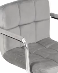 Офисное кресло для персонала ДОБРИН ТЕРРЙ Серый велюр МДЖ9-75 / DOBRIN TERRY MJ9-75