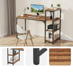 Геймерский стол ЕУРЕКА ЗКС-СХ140А-РВ с шириной 140 см Реcлаимед Воод / EUREKA ZX-SH140A-RW Reclaimed Wood