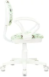 Кресло детское Бюрократ КД-3/ВХ/АРМ/ХОРСЕ-ГН / KD-3/WH/ARM/HORSE-GN