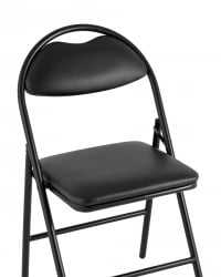 Складной стул Хаген экокожа Черный / Hagen