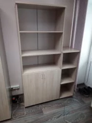 Шкаф высокий полуоткрытый Твин 16.16.141 Дуб Сантана светлый / Twin