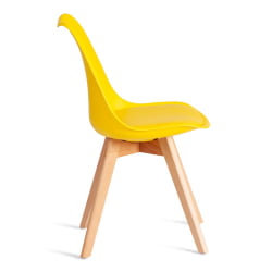 Стул ТУЛИП (мод. 73-1) дерево/пластик/экокожа, 47,5кс55кс80 см, Желтый (Йеллов) / TULIP (mod. 47,5x55x80 (Yellow)