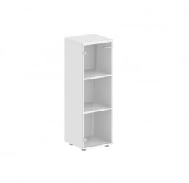 Шкаф средний со стеклом Сигма СГ.814.ВХ.ГЛ Белый / Sigma SG.814.WH.GL