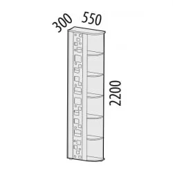 Стеллаж в детскую Мегаполис 55.05 Сосна Астрид