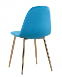 Стул Валенсия велюр золотые ножки Аквамарин