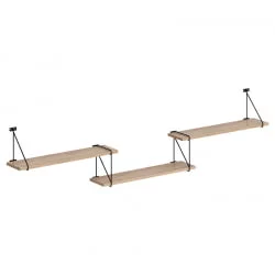 Полка навесная CОФФЕЕ СХ4-РОД/БАР Дуб Сонома Светлый / COFFEE SH4-ROD/BAR