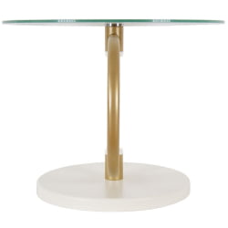Стеклянный стол Дуэт 13Н Золото, слоноая кость / стекло прозрачное