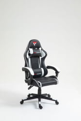 Кресло спортивное ТопЧаирс Шадов черно-белый / TopChairs Shadow