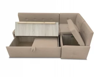 Кухонный уголок Вена рогожка Савана Плус Иворй / Savana Plus Ivory