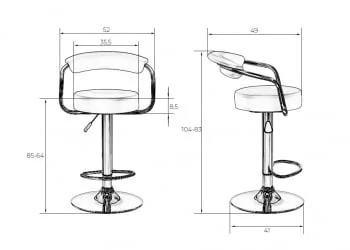 Стул барный ДОБРИН МАРТА Кремовый / DOBRIN MARTA
