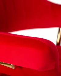 Стул барный ДОБРИН CХАРЛЙ ГОЛД Красный велюр МДЖ9-45 / DOBRIN CHARLY GOLD MJ9-45