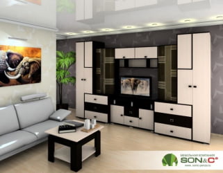 Стенка Карисма 2 Дуб молочный/Венге